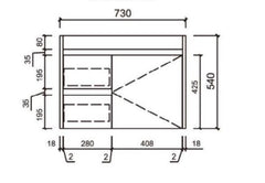MAYA 750mm Slimline Wall Hung Vanity - Cabinet Only
