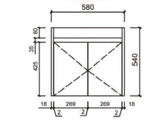 MAYA 600mm Slimline Wall Hung Vanity - Cabinet Only