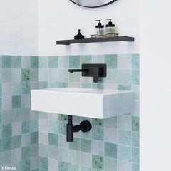 Reba Left Bowl Wall Basin, No Tap Hole