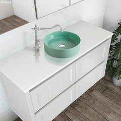 Reba Matte Green Above Counter Basin