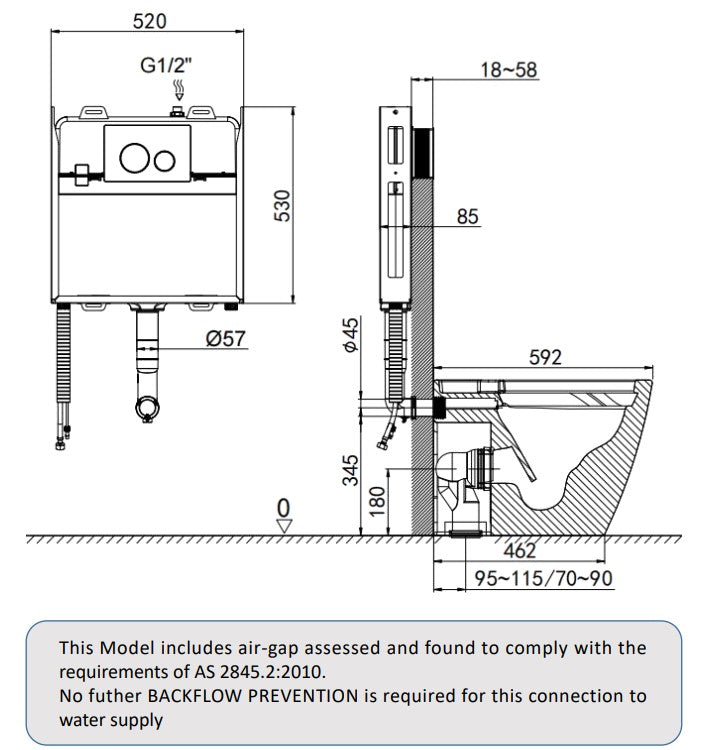 AULIC Crawford Rimless Smart Toilet with Flush Plate