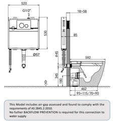 AULIC Crawford Rimless Smart Toilet with Flush Plate
