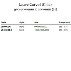 Corner Shower screen with curved sliding doors - Louve