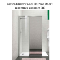 Shower Screen with sliding Mirror door - Metro Slider (Mirror Door)