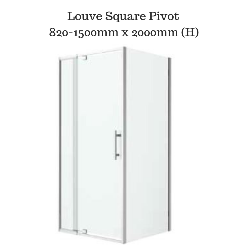 Framed Shower Screen with Pivot door - Louve Square Pivot
