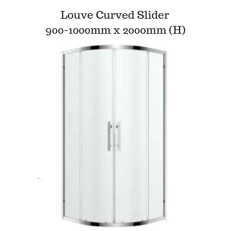 Corner Shower screen with curved sliding doors - Louve