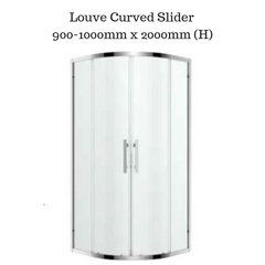 Corner Shower screen with curved sliding doors - Louve