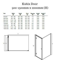 Framed Shower Screen with Pivot door - Kubix Door
