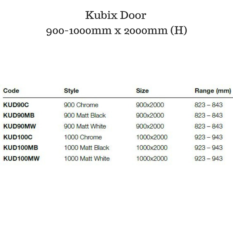 Framed Shower Screen with Pivot door - Kubix Door