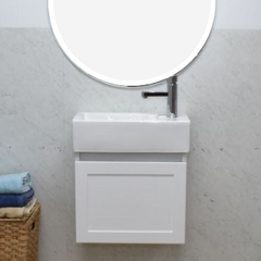LOTUS 460MM WALLHUNG BATHROOM VANITY HAMPTON SHAKER STYLE