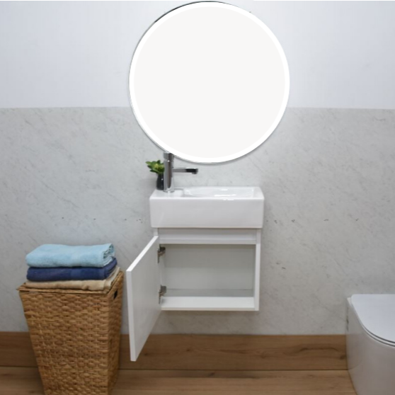 LOTUS 460MM WALLHUNG BATHROOM VANITY HAMPTON SHAKER STYLE