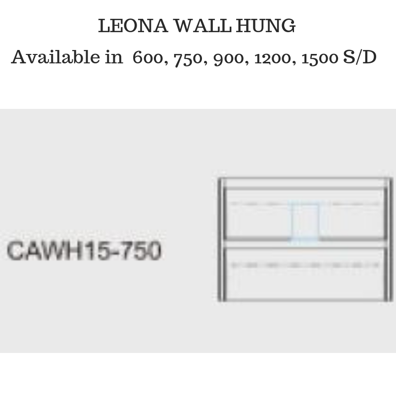 Leona 600mm Wall Hung Bathroom Vanity