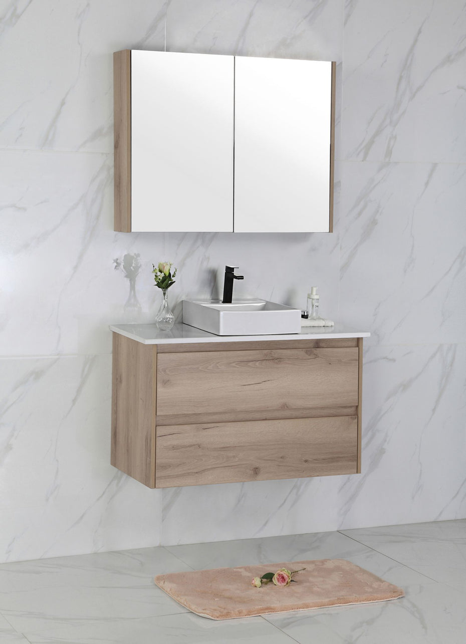 MAX 900mm Timber Look Wall Hung Vanity