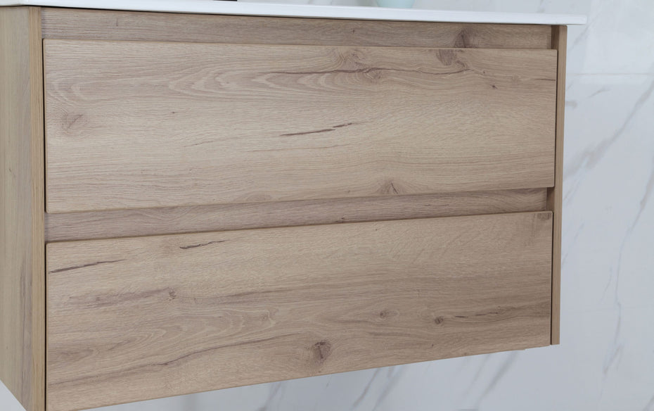 MAX 900mm Timber Look Wall Hung Vanity