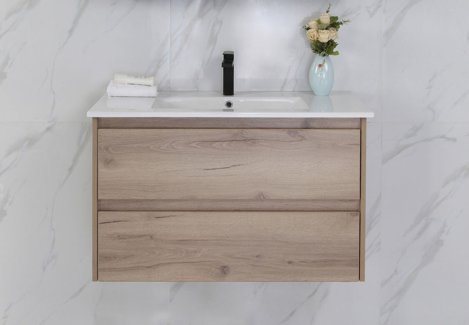MAX 900mm Timber Look Wall Hung Vanity