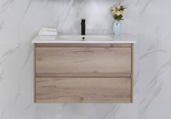 MAX 900mm Timber Look Wall Hung Vanity