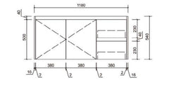 Grace 1200mm Wall Hung Timber look Bathroom Vanity