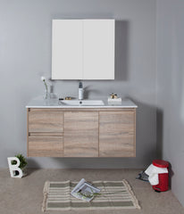 Grace 1200mm Wall Hung Timber look Bathroom Vanity
