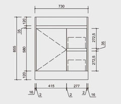 Grace 750mm Freestanding Timber look Bathroom Vanity