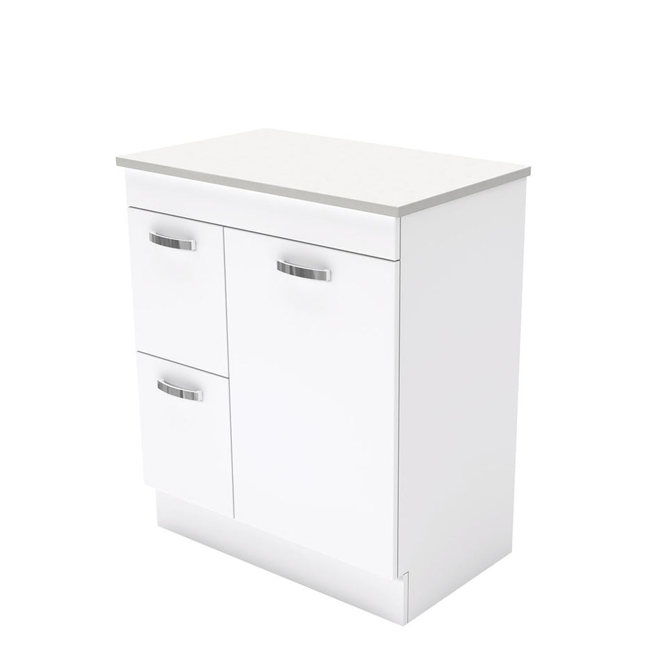 UniCab 750 Vanity on Kickboard, Left Hand Drawers