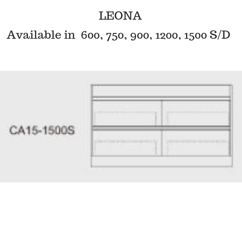 Leona 1500mm Freestanding Bathroom Vanity