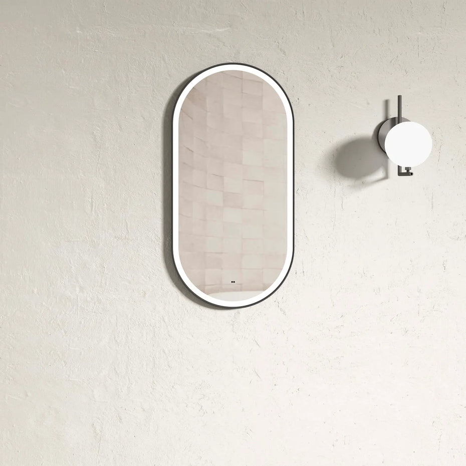 Brighton Framed Oval LED Tuffi Mirror 900x450mm MF9045BT