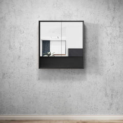 Marlo Matte Black 600x800mm Shaving Cabinet MASV600B