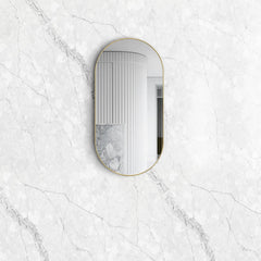 Noosa Matte Black Oval Framed 1200x600mm