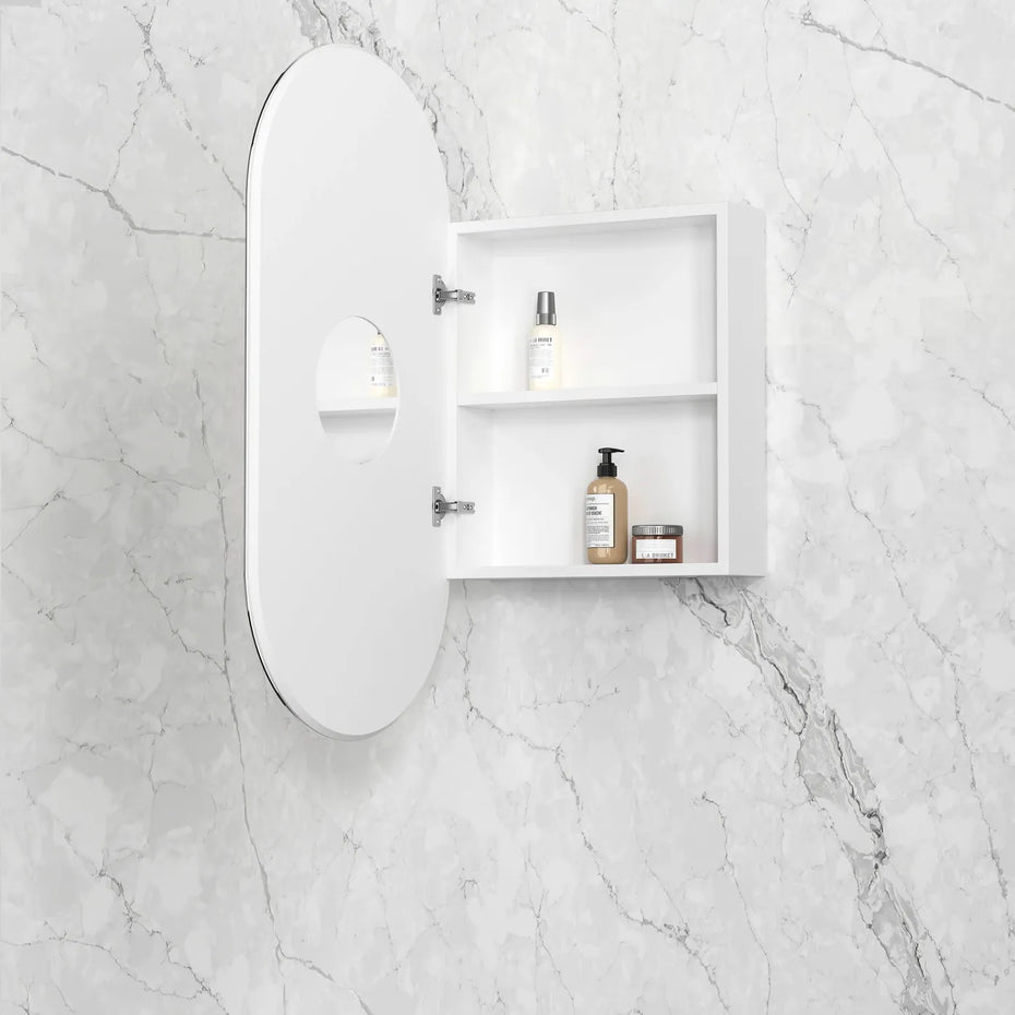 Noosa Matte White Shaving Cabinet 900x450mm SOV9045