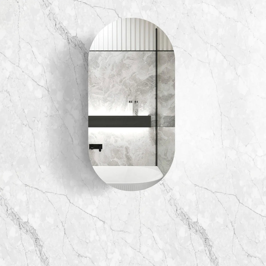 Noosa Matte White Shaving Cabinet 900x450mm SOV9045