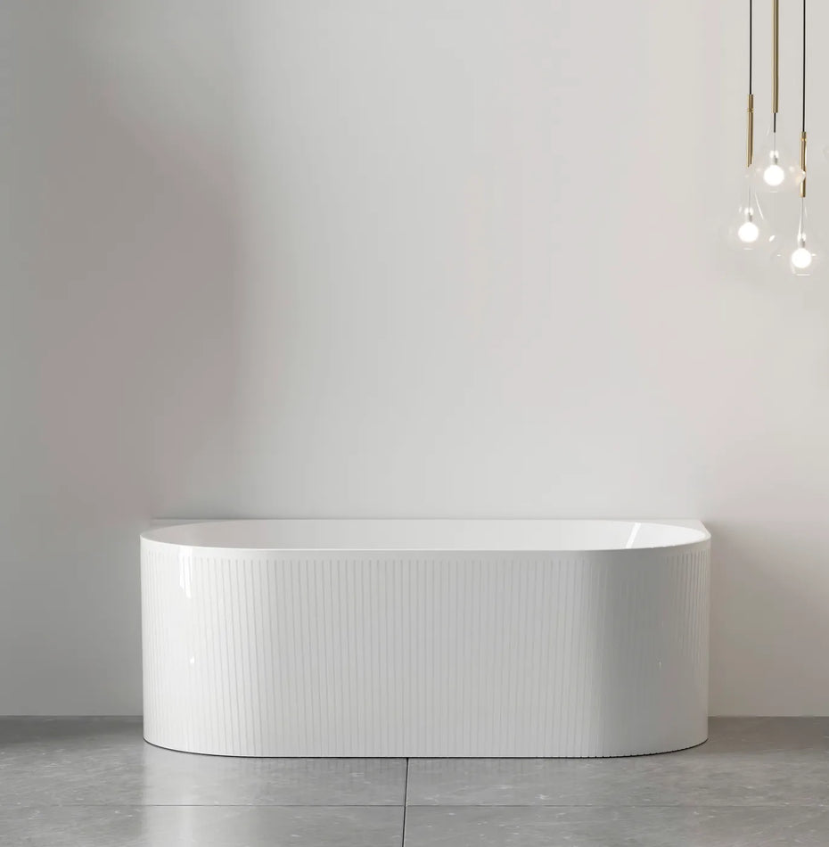 NOOSA BACK TO WALL / CORNER BATH 1700mm Gloss White