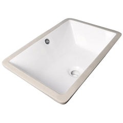Square Ceramic Under Mount Basin Gloss White 530x340mm