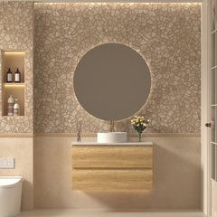 Grove Wall Hung 750mm Natural Oak Vanity