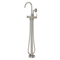 Cromford Floor Mounted Bath Mixer with Hand Shower