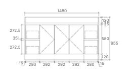 Tobi Freestanding Vanity - 1500