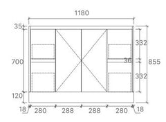Sammy Freestanding Vanity - 1200mm