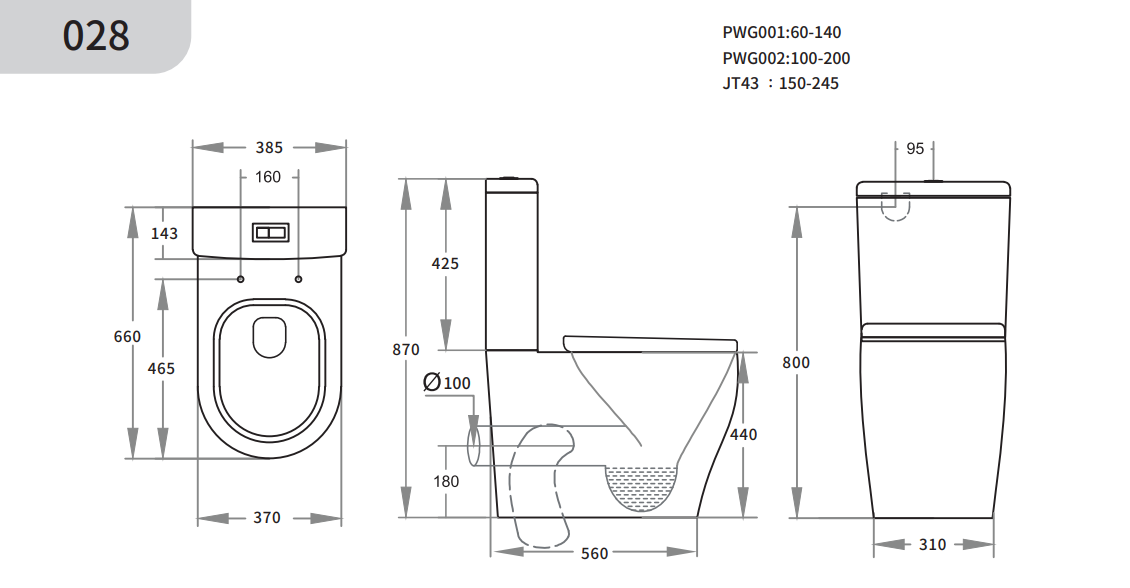 KDK Zues Rimless Tornado Toilet Suite