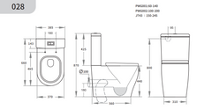 KDK Zues Rimless Tornado Toilet Suite
