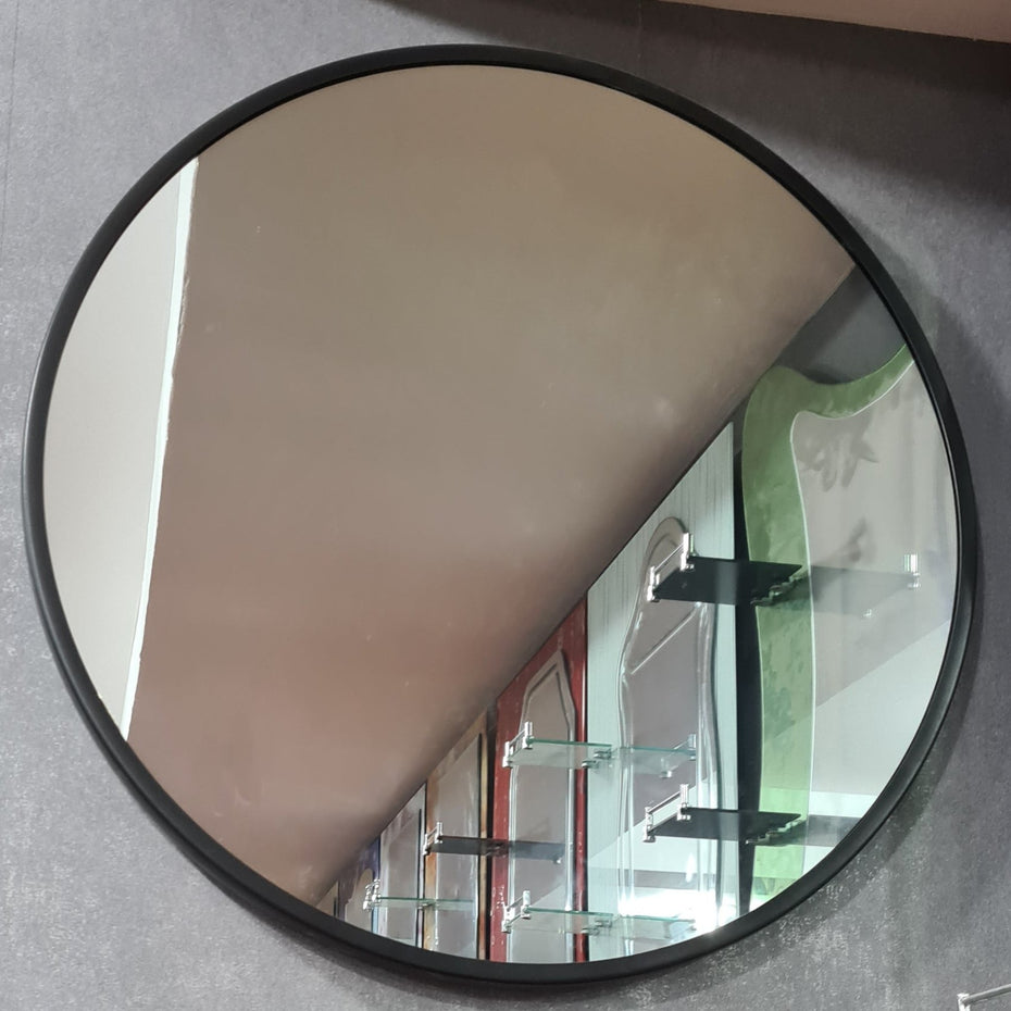 Mirror with black frame