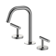 Mecca Lever Basin Set Edge Spout