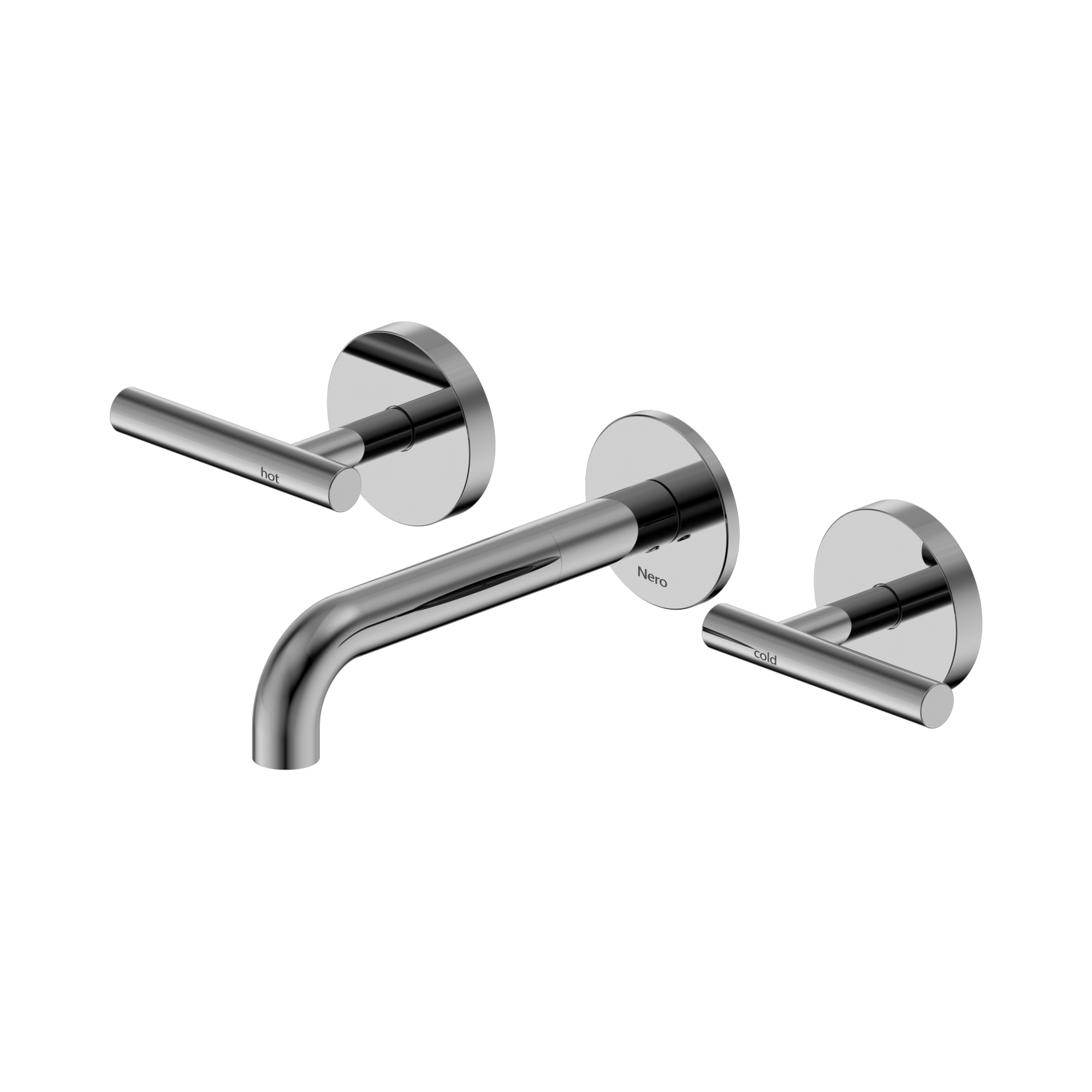 Mecca Lever Wall Basin/Bath Set 160mm Spout