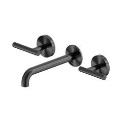 Mecca Lever Wall Basin/Bath Set 185mm Spout