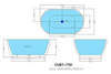Olivia Freestanding Bath - 1400,1500 and 1700mm