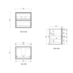 Venetta Fluted Framed Wall Hung 600mm Harvest Oak Cabinet