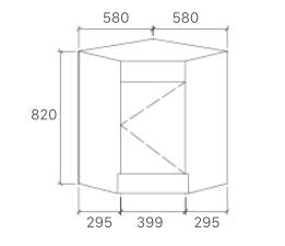 "Corner Collection" Freestanding Corner Bathroom Vanity