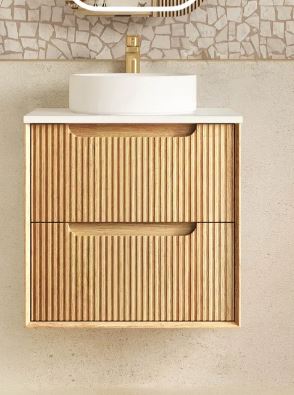Byron Fluted Woodland Oak Wall Hung Vanity