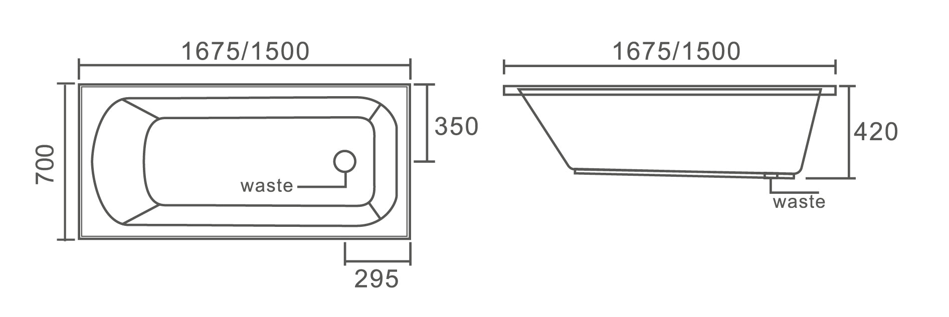 Reno - Inset Bath tub