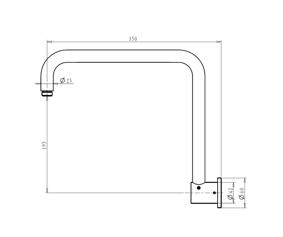Mica Heritage Shower Arm 350mm – Multiple Colours