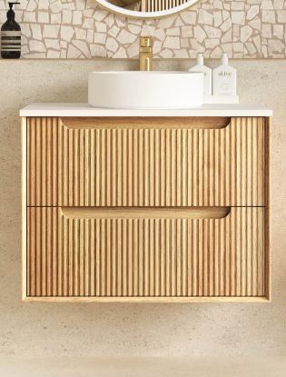 Byron Fluted Woodland Oak Wall Hung Vanity