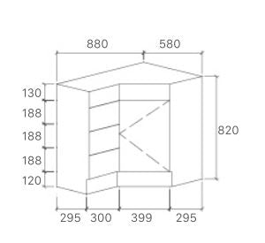 "Corner Collection" Freestanding Corner Bathroom Vanity